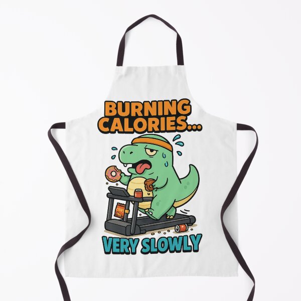 Item preview, Burning Calories Very Slowly – Funny Chubby Dinosaur on Treadmill Design designed and sold by Designforyou86.