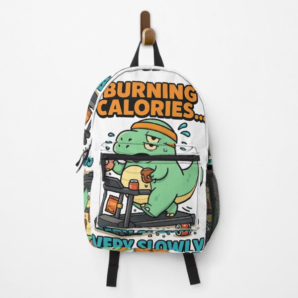 Item preview, Burning Calories Very Slowly – Funny Chubby Dinosaur on Treadmill Design designed and sold by Designforyou86.