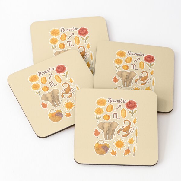 Item preview, November Golden Harvest Stickers designed and sold by BrushAndBreathe.