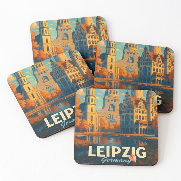 Item preview, Greetings from LEIPZIG - GERMANY - Retro Autumn Dreams designed and sold by Earth Celebration Designs.