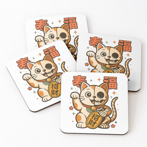 Item preview, Lucky Cat Anime Maneki Neko Design designed and sold by InkTheFox.