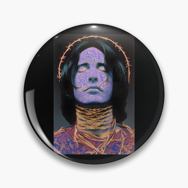 Item preview, Surreal Neon Trent Reznor  Portrait  Vintage Psychedelic Abstract Poster designed and sold by polletparter.