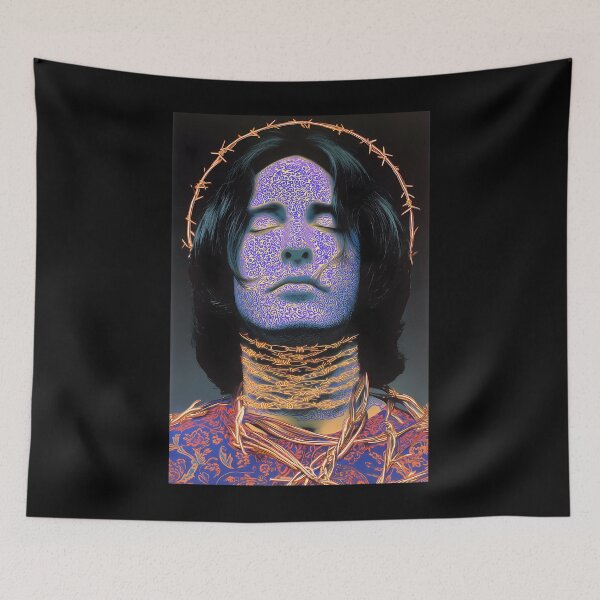 Item preview, Surreal Neon Trent Reznor  Portrait  Vintage Psychedelic Abstract Poster designed and sold by polletparter.