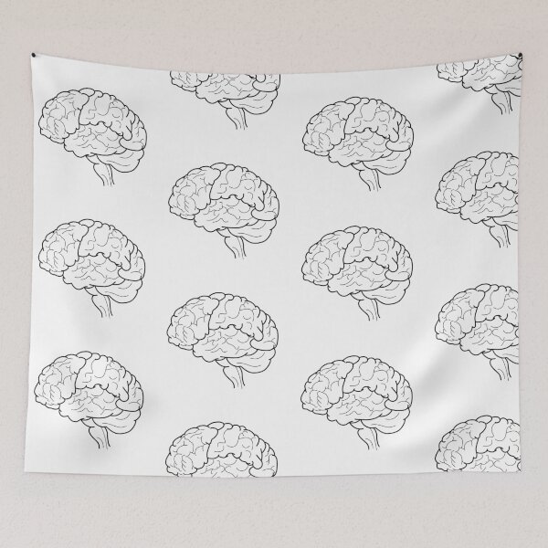 Item preview, anatomical Brain (black) designed and sold by victorian-era-frog.