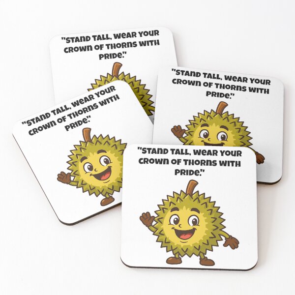 Item preview, Durian Character - A Spiky, Friendly Fruit with a Smile designed and sold by Latitude 1°N.