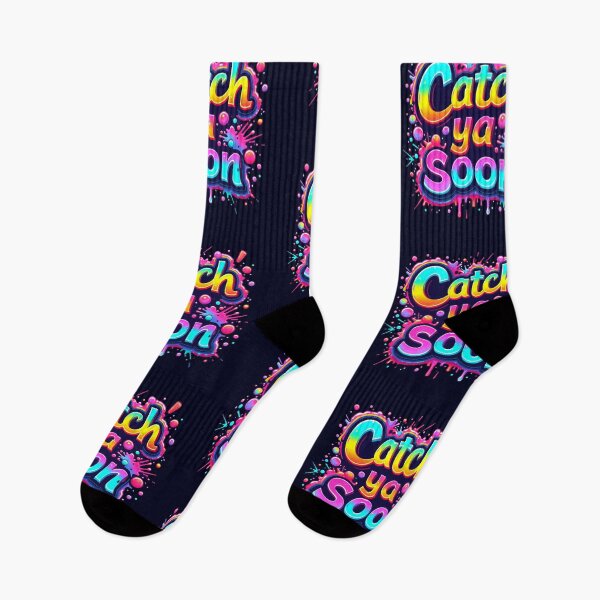 Item preview, Catch Ya Soon Colorful Graffiti Typography Design designed and sold by Lulunza.