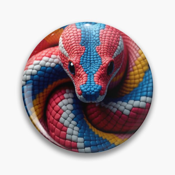 Item preview, Vibrant Multicolored Snake Art designed and sold by ThreadLineMe.