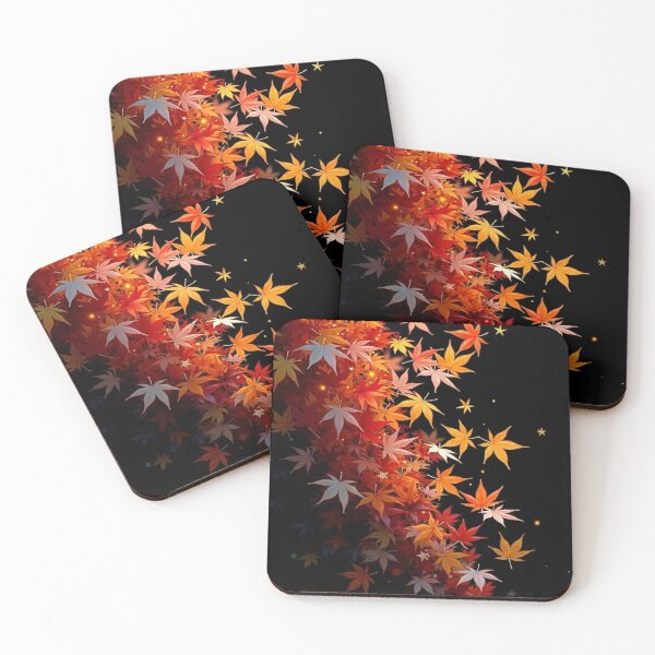 Item preview, Autumn Leaves Falling in a Magical Glow designed and sold by ThreadLineMe.