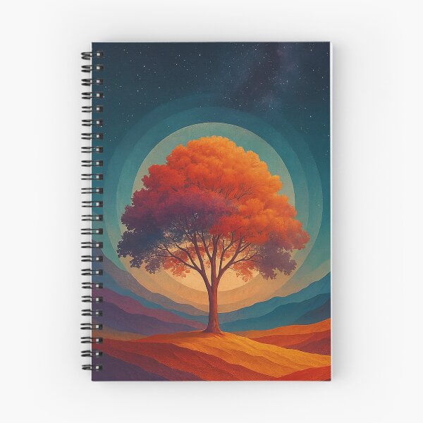 Artikelvorschau, Kosmischer Herbstbaum – Traumlandschaftskunst entworfen und verkauft von SnapLabDesigns.