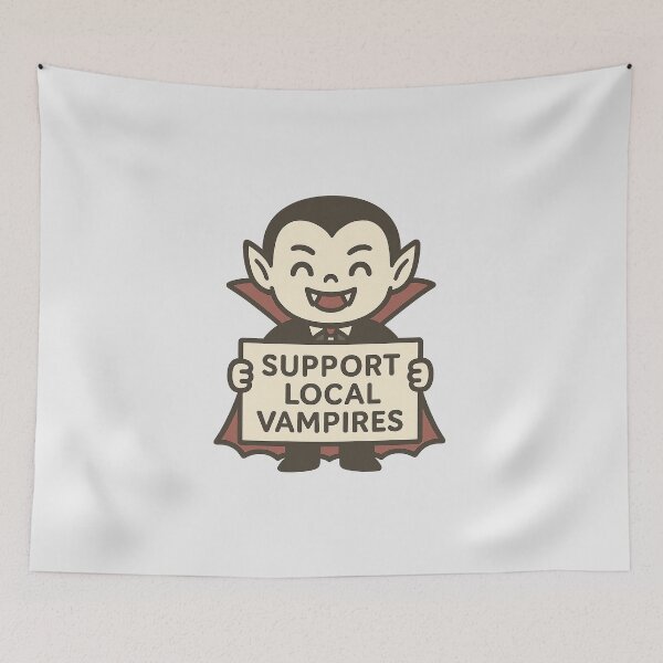 Item preview, Support Local Vampires – Cute Chibi Design designed and sold by Bratak.
