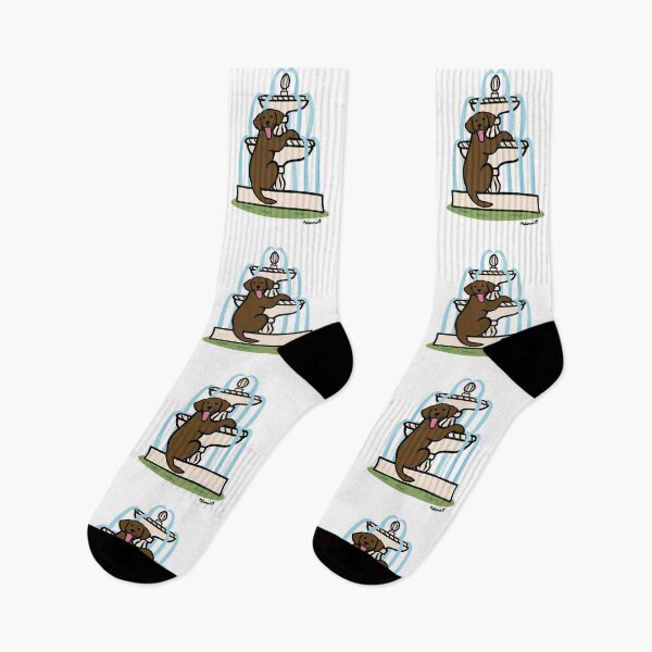 Item preview, Chocolate Lab and Cool Fountain designed and sold by HappyLabradors.
