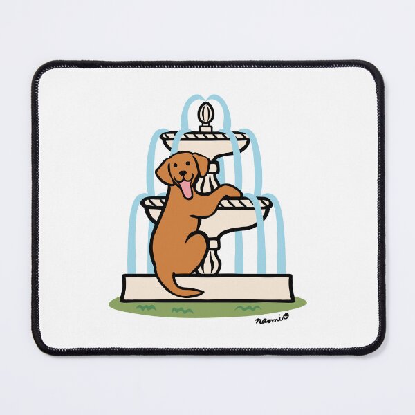 Item preview, Fox Red Lab and Cool Fountain designed and sold by HappyLabradors.