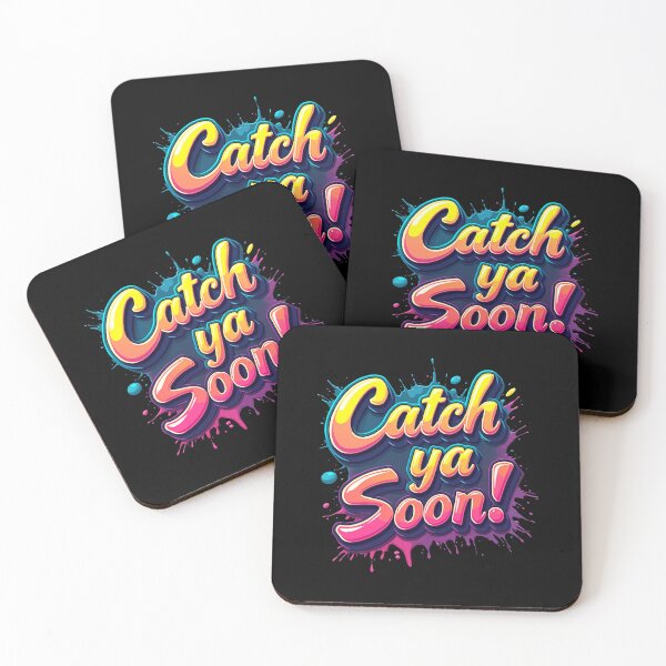 Item preview, Catch Ya Soon Retro Colorful Typography Art designed and sold by Lulunza.