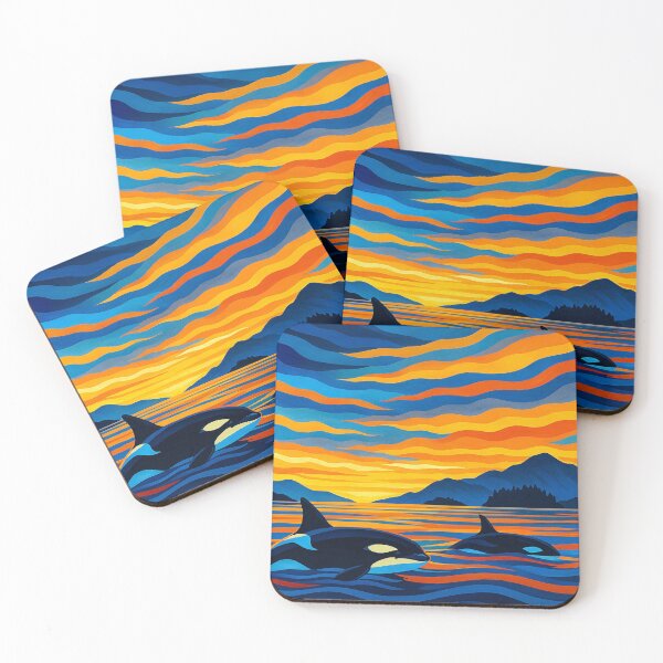 Item preview, Orcas in the Norwegian landscape designed and sold by Sigtrix.