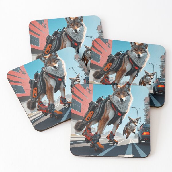 Item preview, Rollerblading Coyote Adventures designed and sold by KeatonOrtegaArt.