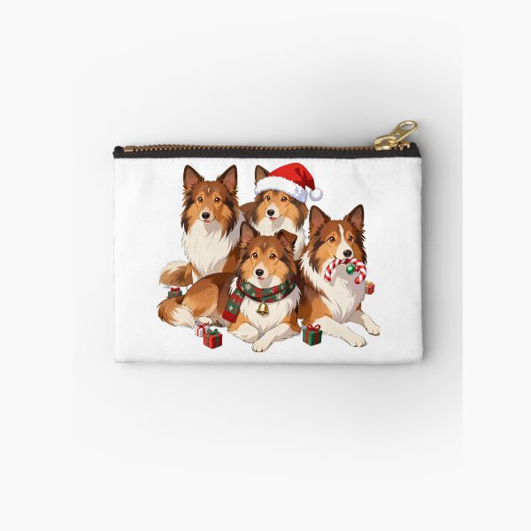 Aperçu de l'œuvre Joyeux Noël avec le Berger des Shetland créée et vendue par forget45studio.