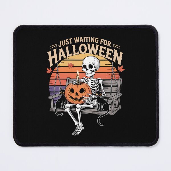 Item preview, Just Waiting for Halloween Skeleton Coffee Jack Or Lantern designed and sold by DeadlockCrew.