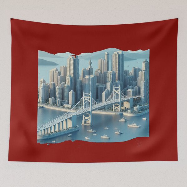Item preview, Gwangandaegyo Bridge Connecting Haeundae and Gwangan-dong, Busan,  designed and sold by PaintMeWorld.