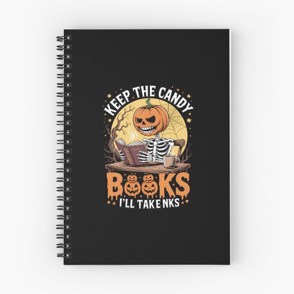 Item preview, Keep The Candy I'll Take Books Halloween Skeleton Book Lover designed and sold by DeadlockCrew.
