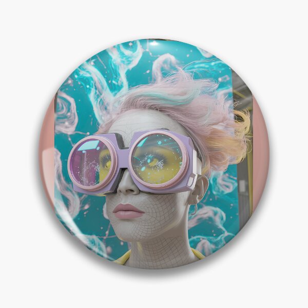 Item preview, Futuristic Goggles  Cyberpunk Portrait Art designed and sold by Emily Parker.