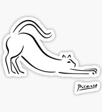 Pablo Picasso Cat Artwork Shirt, Kitten Sketch Reproduction Sticker