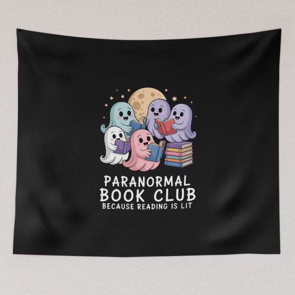 Item preview, Paranormal Book Club A Ghost Reading Halloween Books designed and sold by DeadlockCrew.