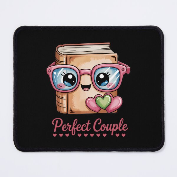 Item preview, Perfect Couple Cute Book Glasses Hearts designed and sold by DeadlockCrew.