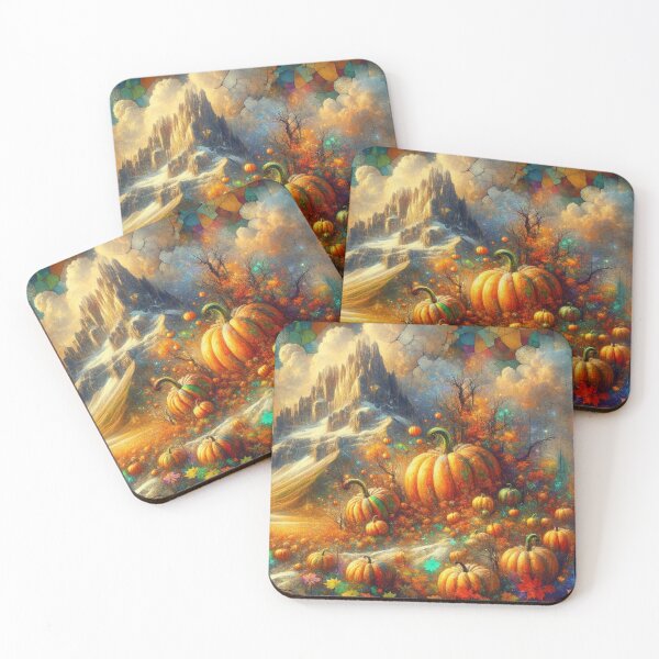 Item preview, Autumn Pumpkins Growing in the Mountains designed and sold by M-Y-A-R-T-.