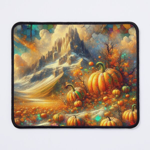 Item preview, Autumn Pumpkins Growing in the Mountains designed and sold by M-Y-A-R-T-.