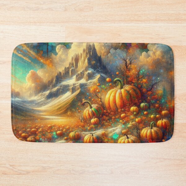 Item preview, Autumn Pumpkins Growing in the Mountains designed and sold by M-Y-A-R-T-.