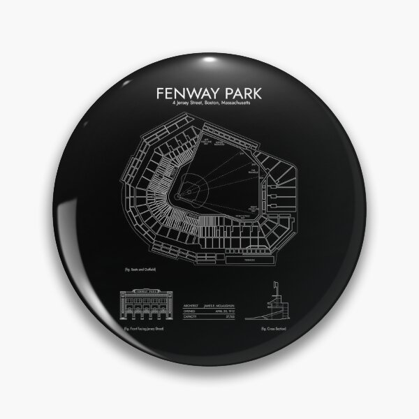 Artikelvorschau, Fenway Park (Vertikal – Weiße Schablone – Kein Hintergrund) entworfen und verkauft von ZootsLuxury.