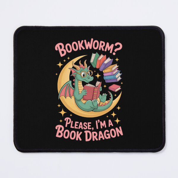 Item preview, Please, Im a Book Dragon - Funny Reading Dragon designed and sold by DeadlockCrew.