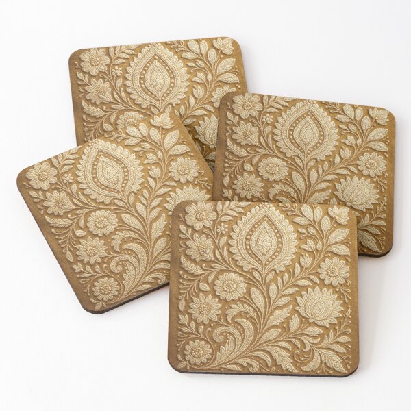 Item preview, Chikankari Floral Ornament - Indian Embroidery designed and sold by Le Pédagogue.