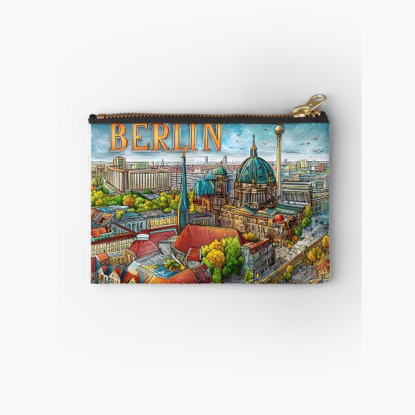 Item preview, Illustrated Map of Berlin's Iconic Cityscape designed and sold by Artessie.