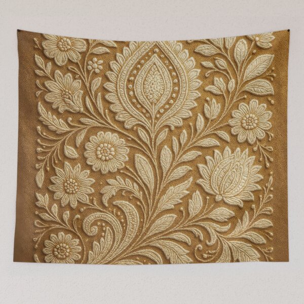 Item preview, Chikankari Floral Ornament - Indian Embroidery designed and sold by Le Pédagogue.