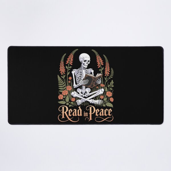 Item preview, Read In Peace Skeleton Reading Book Halloween Bookish designed and sold by DeadlockCrew.