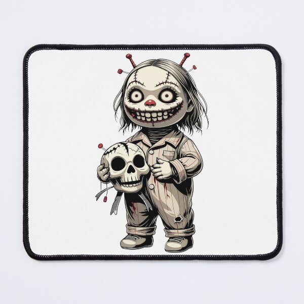Item preview, Creepy doll with skull and pins designed and sold by StormArte.