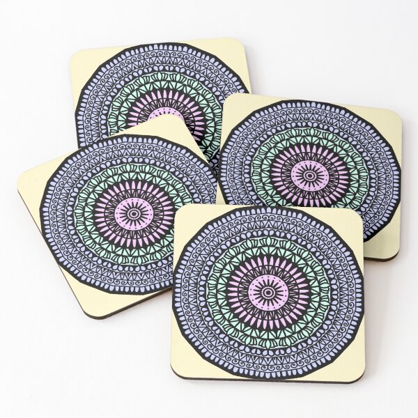 Item preview, Spiritual watercolor pastel colorful indian mandala  designed and sold by DivineMandala.