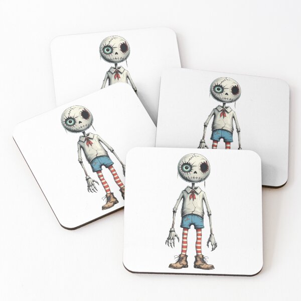 Item preview, Skeletal creature with a sewn-up head and a disturbing gaze designed and sold by StormArte.