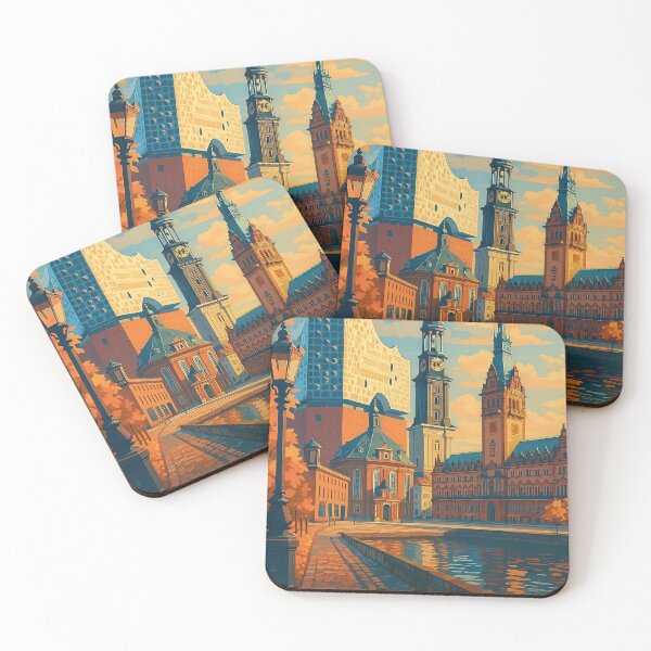 Item preview, Greetings from HAMBURG - GERMANY - Retro Autumn Dreams designed and sold by Earth Celebration Designs.