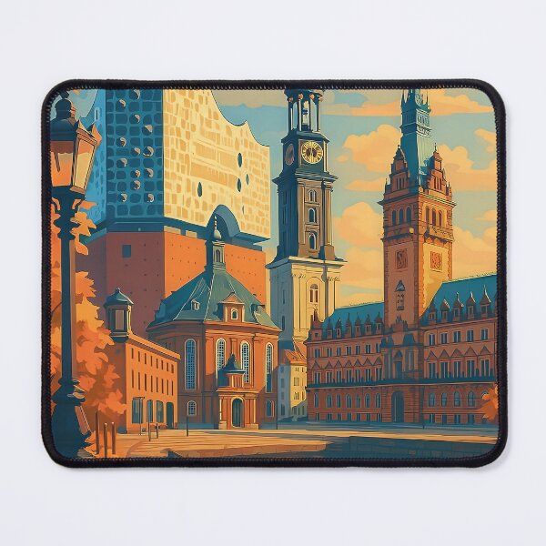Item preview, Greetings from HAMBURG - GERMANY - Retro Autumn Dreams designed and sold by Earth Celebration Designs.
