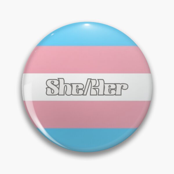 Item preview, She/Her Transgender pronouns pin designed and sold by Uniiverseciity.