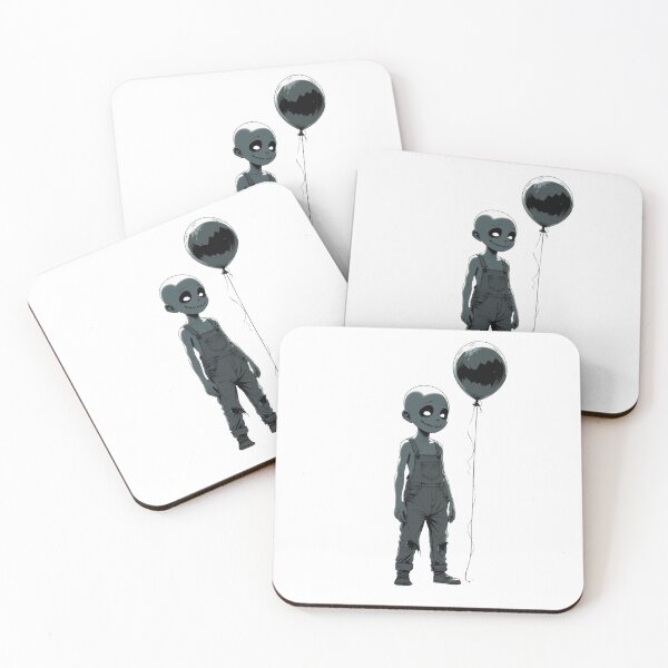 Item preview, Gloomy boy with dark Halloween balloon designed and sold by StormArte.