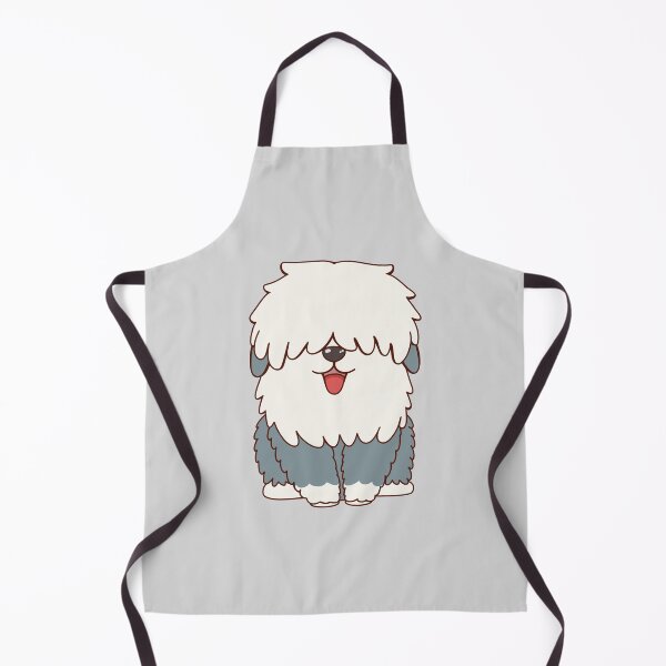 Artikelvorschau, Netter Hund Old English Sheepdog Welpe lächelnd entworfen und verkauft von thecooltable.
