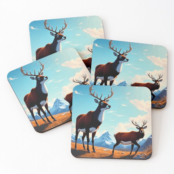 Item preview, Hoofed Hijinks Caribou on the Edge designed and sold by DixonJuanArt.