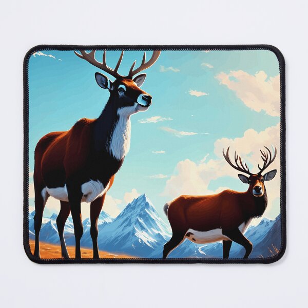 Item preview, Hoofed Hijinks Caribou on the Edge designed and sold by DixonJuanArt.