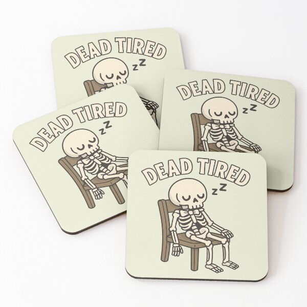 Item preview, Dead Tired – Funny Skeleton Halloween Pun designed and sold by BloomKind.