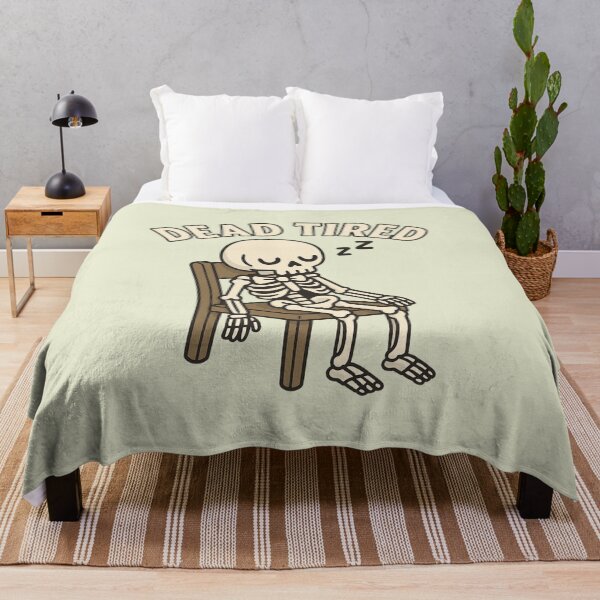Item preview, Dead Tired – Funny Skeleton Halloween Pun designed and sold by BloomKind.