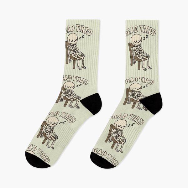 Item preview, Dead Tired – Funny Skeleton Halloween Pun designed and sold by BloomKind.
