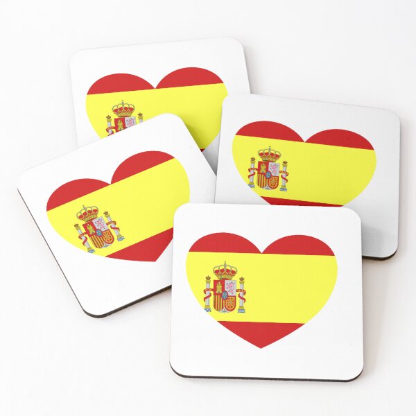 Artikelvorschau, Spanien Flagge Herz entworfen und verkauft von Inspirationmotivation.